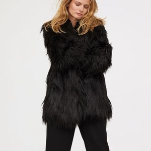 H&M faux fur oversized coat